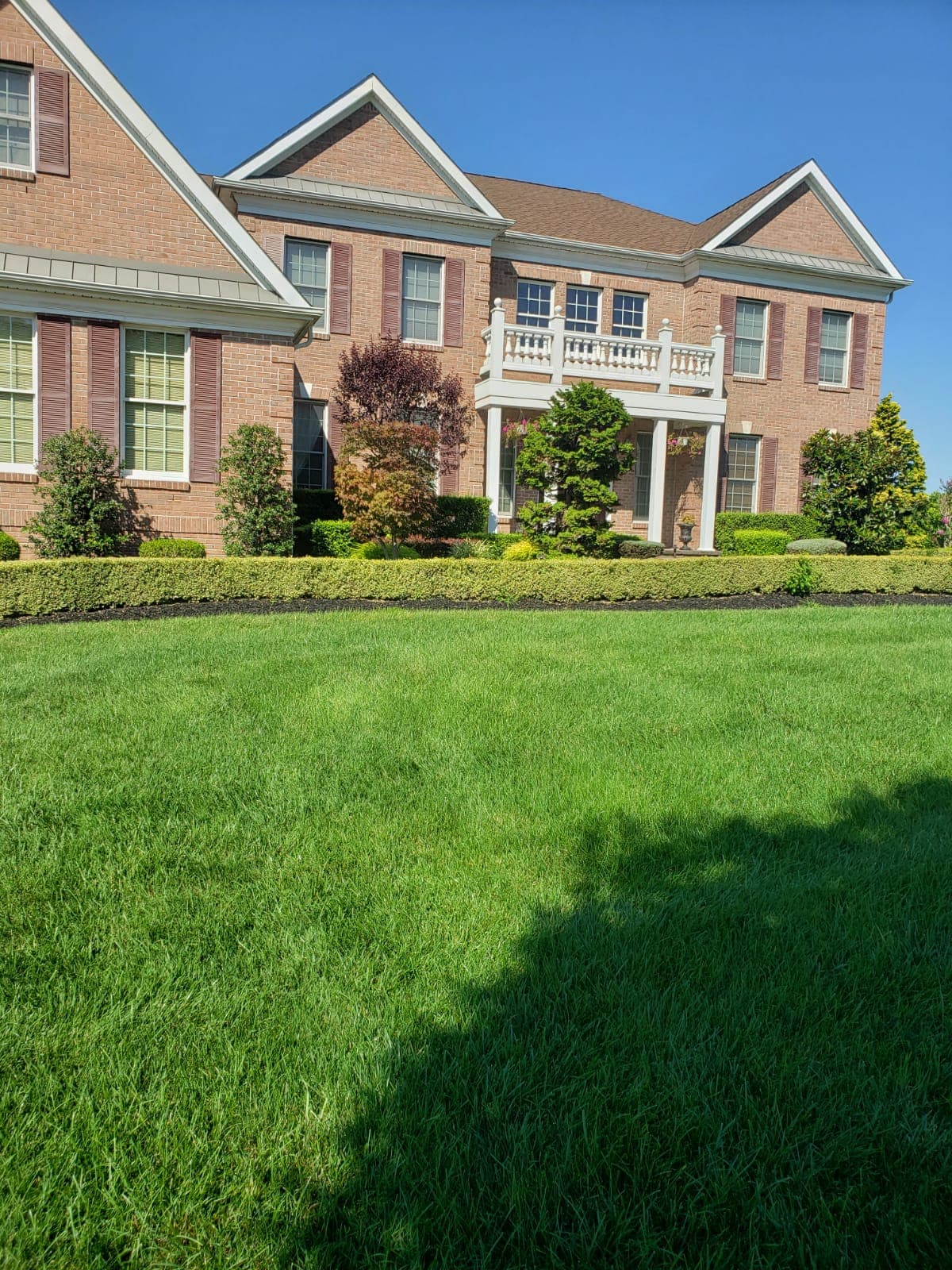 Beautiful landscaped home with pristine lawn
